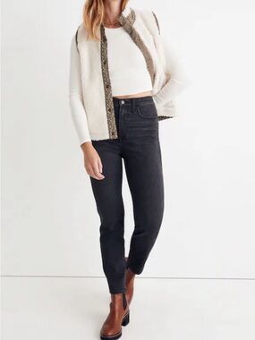 MADEWELL High-Rise Slim Straight Jean (Richgrove Wash size 23)